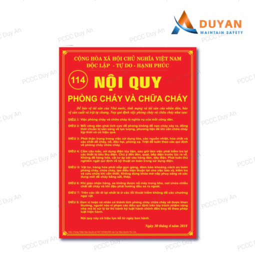 Bộ Nội Quy Tiêu Lệnh PCCC, Bảng Tiêu Lệnh 04