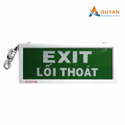 Đèn exit 1 mặt kentom 01