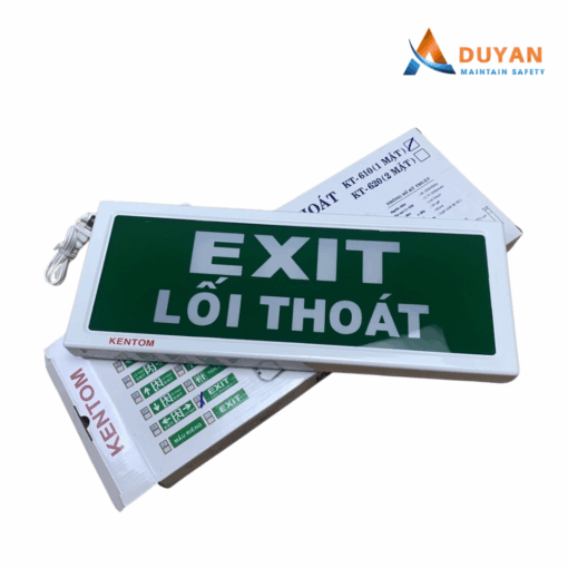Đèn exit 1 mặt kentom 02