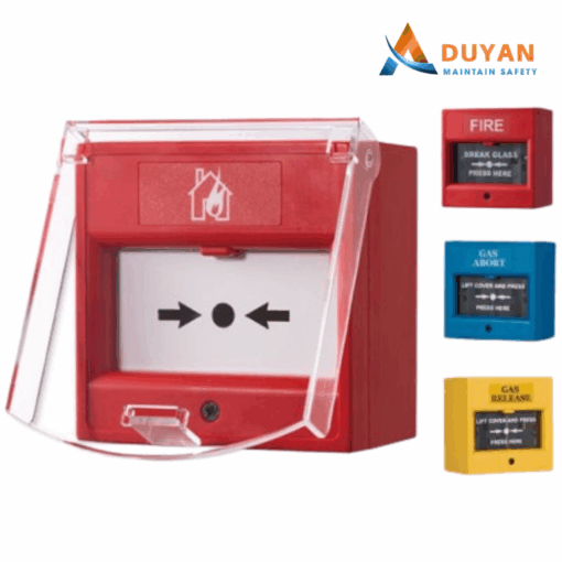 Nút ấn khẩn vuông bể kính có chụp bảo vệ 01