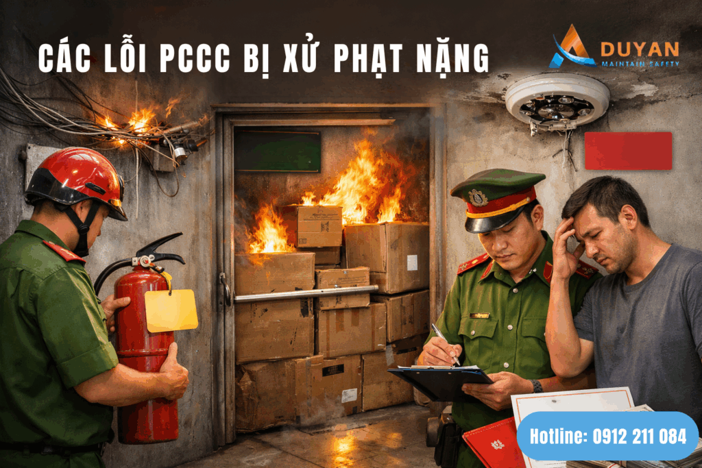 Các lỗi PCCC bị xử phạt nặng cần tránh 01