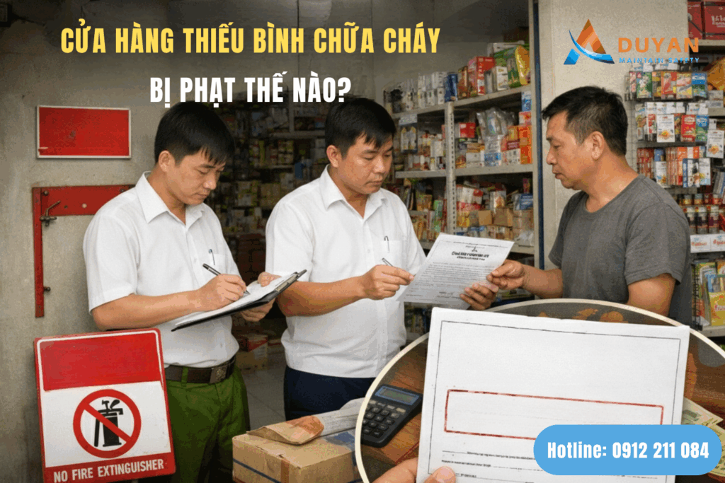 Cửa hàng thiếu bình chữa cháy bị phạt thế nào 01