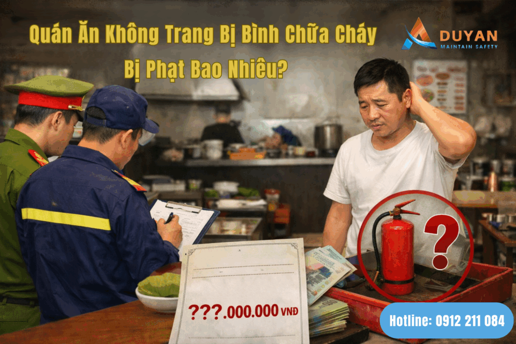 Quán ăn không trang bị bình chữa cháy bị phạt bao nhiêu 01