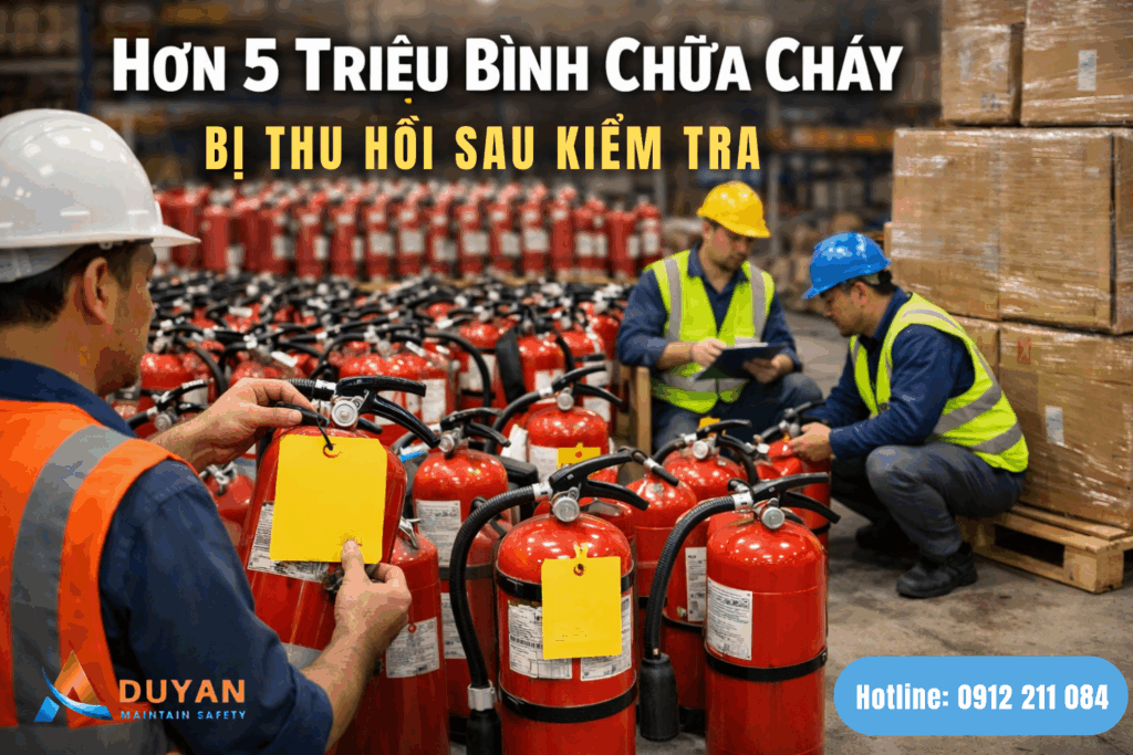 Hơn 5 triệu bình chữa cháy bị thu hồi sau kiểm tra 01