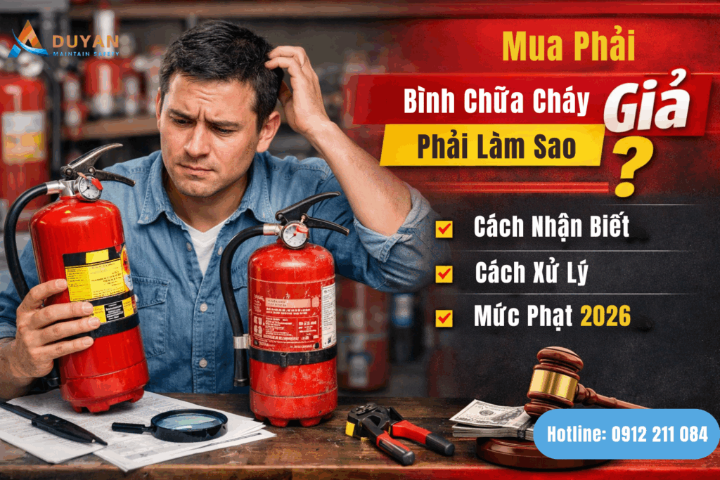 Mua phải bình chữa cháy giả phải làm sao 01