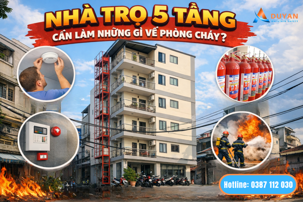 Nhà trọ 5 tầng cần làm những gì về phòng cháy 1