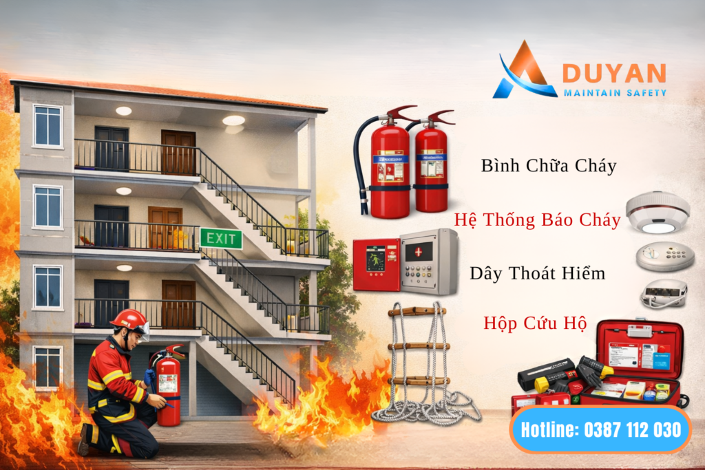 PCCC nhà trọ 4 tầng có bắt buộc không? Nên trang bị gì?